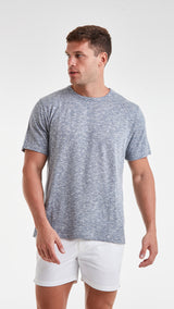 T-SHIRT MAILLE BLEU CLAIR