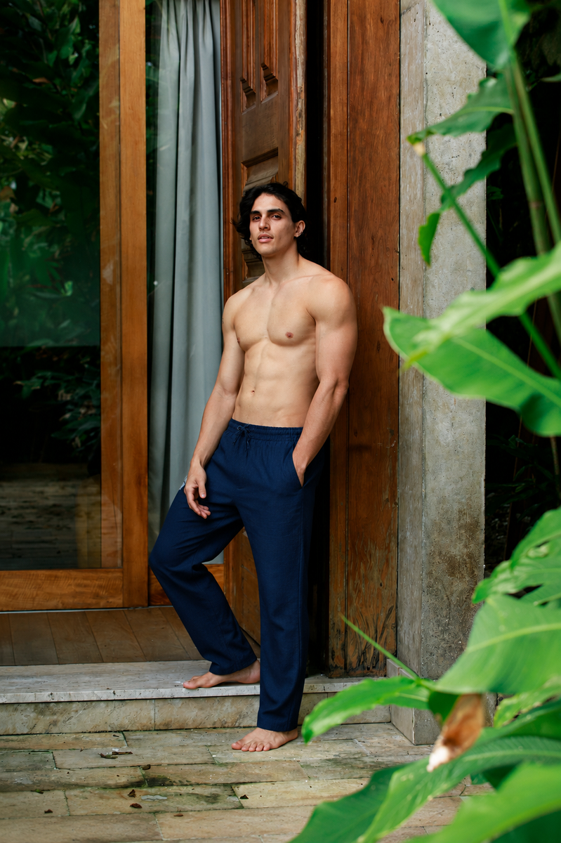 PANTALON BLEU MARINE
