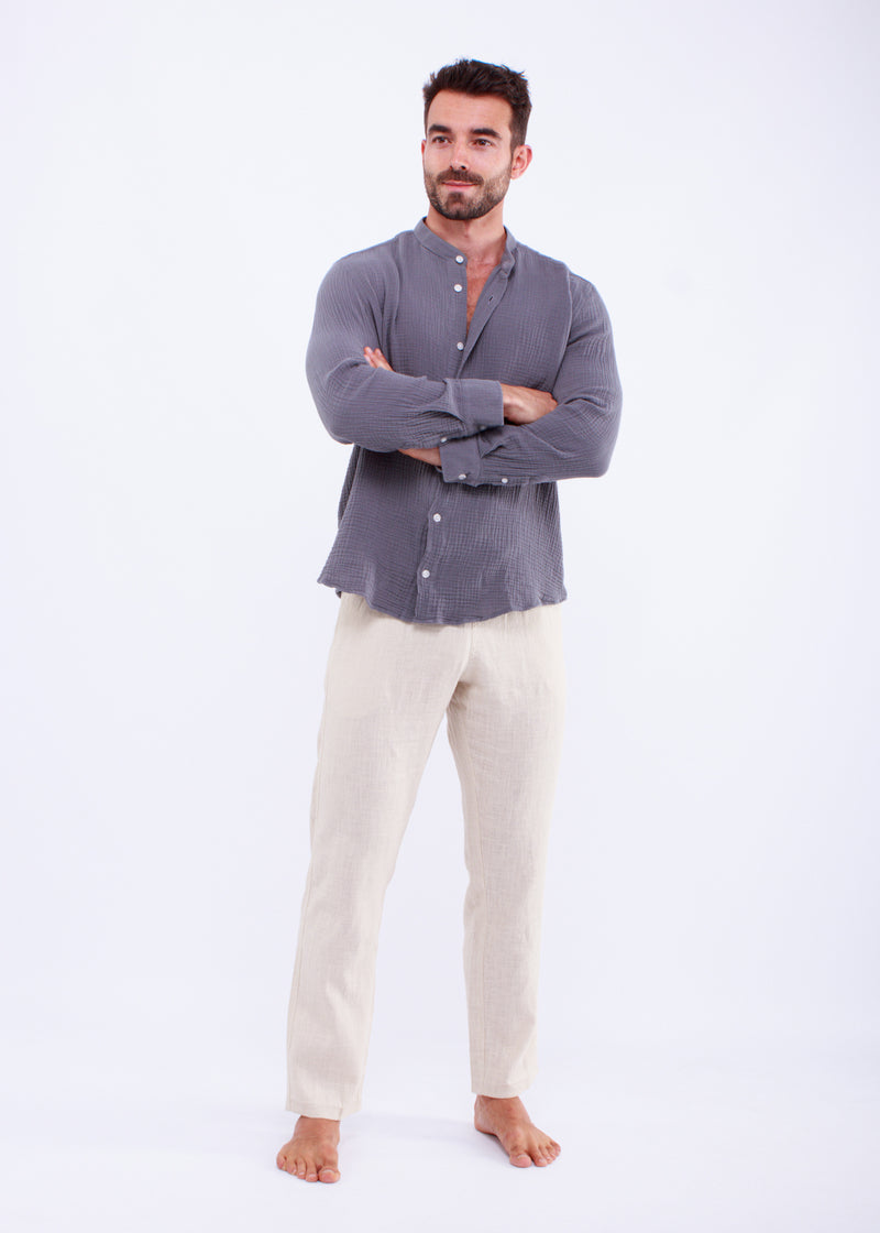 CHEMISE GAZE GRIS