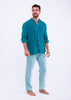 CHEMISE GAZE BLEU CANARD