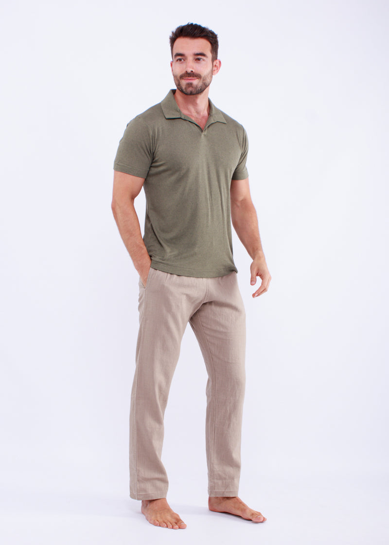 POLO VERT KAKI