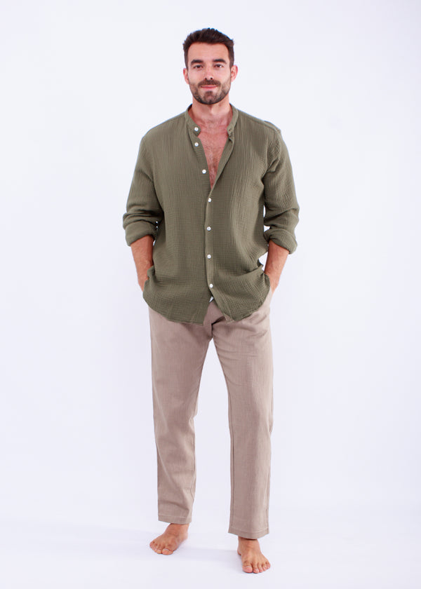 CHEMISE GAZ VERT KAKI