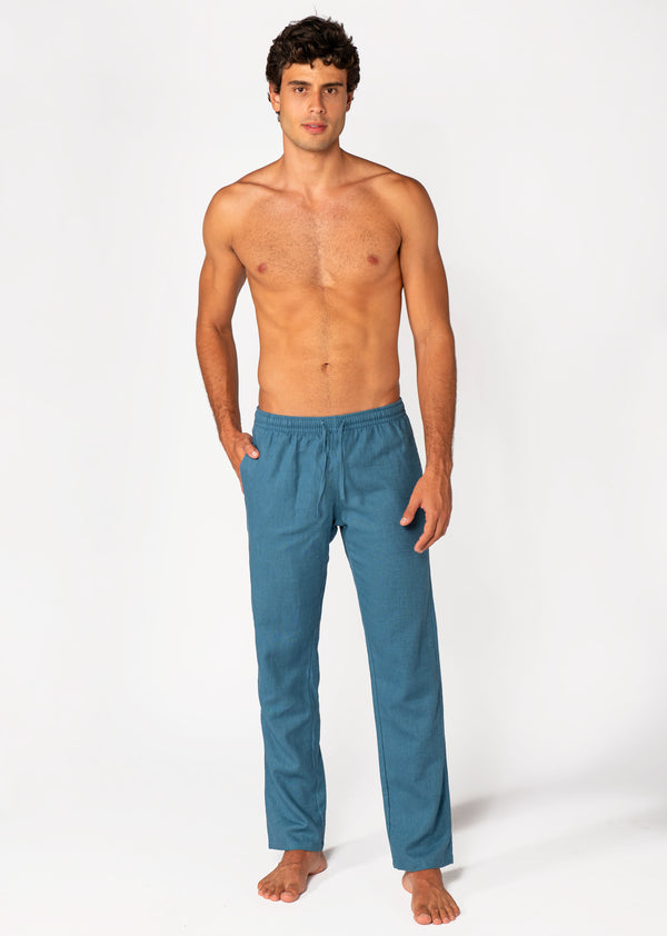 PANTALON BLEU PETROLE