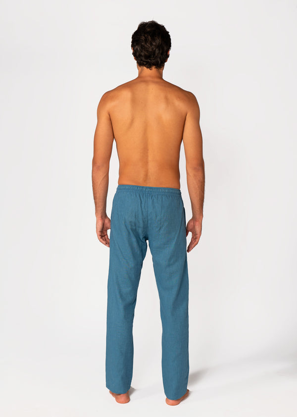 PANTALON BLEU PETROLE