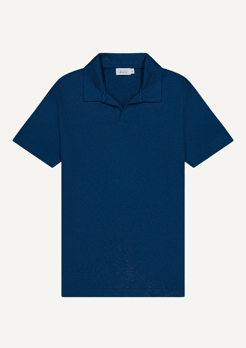 POLO BLEU FONCÉ CACHEMIRE