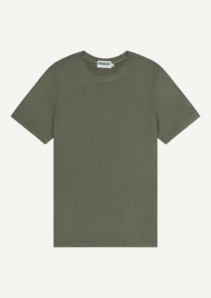 T-SHIRT CACHEMIRE VERT KAKI