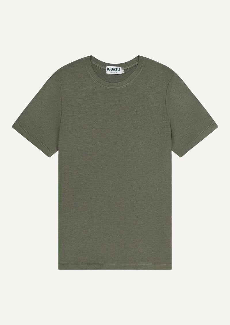 T-SHIRT CACHEMIRE VERT KAKI