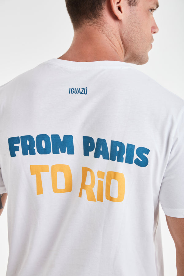 T-SHIRT FROM PARIS TO RIO - BLANC