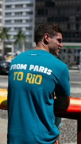 T-SHIRT FROM PARIS TO RIO - BLEU
